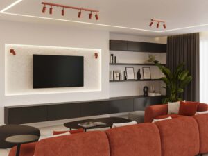 miniaturka Plafon RINTO 3L ochra czerwona loftowy