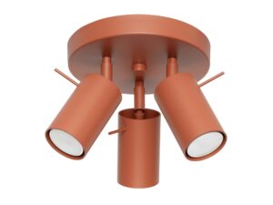 Plafon RINTO 3P ochra czerwona elegancki