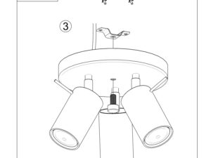 miniaturka Plafon RINTO 3P ochra czerwona elegancki