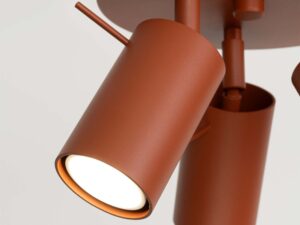 miniaturka Plafon RINTO 3P ochra czerwona elegancki