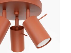 miniaturka Plafon RINTO 3P ochra czerwona elegancki