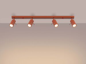 miniaturka Plafon RINTO 4L ochra czerwona designerski