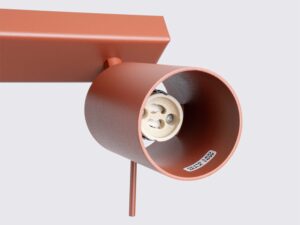 miniaturka Plafon RINTO 4L ochra czerwona designerski