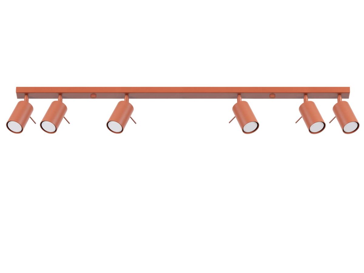 Plafon RINTO 6L ochra czerwona nowoczesny