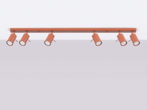 miniaturka Plafon RINTO 6L ochra czerwona nowoczesny