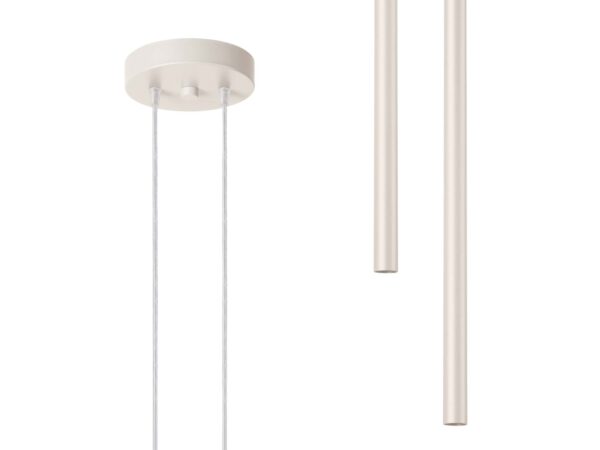Nowoczesna lampa wisząca biała z dwoma tubami