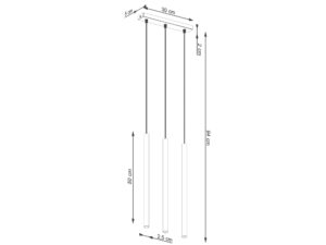 miniaturka Lampa wisząca VARIO 3 beżowa nowoczesna