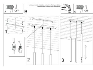 miniaturka Lampa wisząca VARIO 3 beżowa nowoczesna