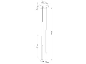 miniaturka Lampa wisząca VARIO 3P beżowa designerska