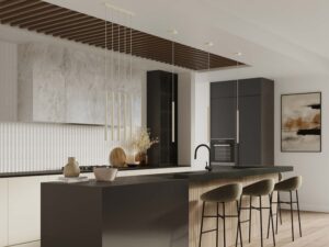 miniaturka Lampa wisząca VARIO 5P beżowa elegancka do salonu