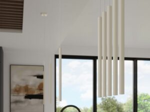 miniaturka Lampa wisząca VARIO 5P beżowa elegancka do salonu