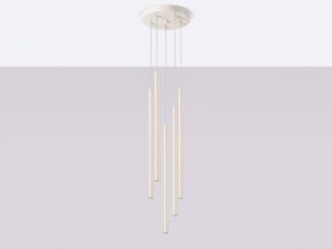 miniaturka Lampa wisząca VARIO 5P beżowa elegancka do salonu