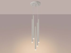 miniaturka Lampa wisząca VARIO 5P beżowa elegancka do salonu