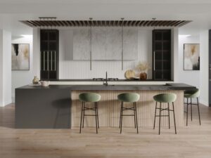 miniaturka Lampa wisząca VARIO 3 zielona oliwka designerska