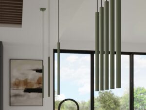 miniaturka Lampa wisząca VARIO 3 zielona oliwka designerska