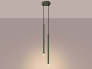 miniaturka Lampa wisząca VARIO 2 zielona oliwka nowoczesna