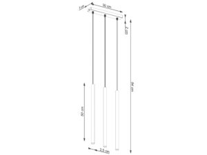 miniaturka Lampa wisząca VARIO 3 zielona oliwka designerska