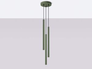 miniaturka Lampa wisząca VARIO 3P zielona oliwka elegancka
