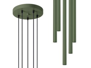 miniaturka Lampa wisząca VARIO 5P zielona oliwka do salonu