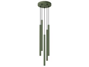 Lampa wisząca VARIO 5P zielona oliwka do salonu