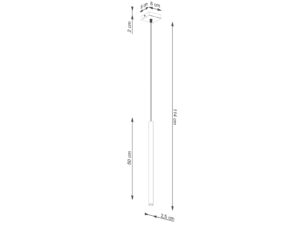 miniaturka Lampa wisząca VARIO 1 ochra czerwona nowoczesna