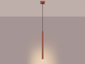 miniaturka Lampa wisząca VARIO 1 ochra czerwona nowoczesna