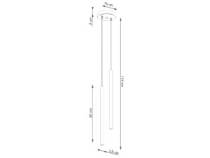 miniaturka Lampa wisząca VARIO 2 ochra czerwona designerska