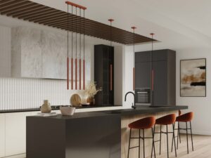 miniaturka Lampa wisząca VARIO 2 ochra czerwona designerska