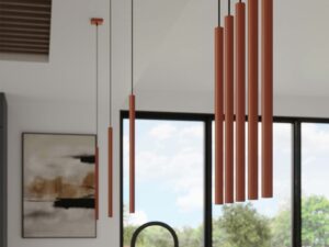 miniaturka Lampa wisząca VARIO 2 ochra czerwona designerska