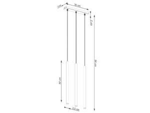 miniaturka Lampa wisząca VARIO 3 ochra czerwona elegancka