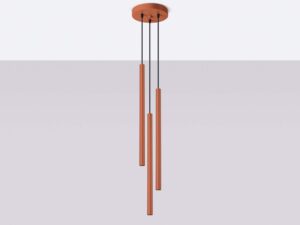 miniaturka Lampa wisząca VARIO 3P ochra czerwona do salonu