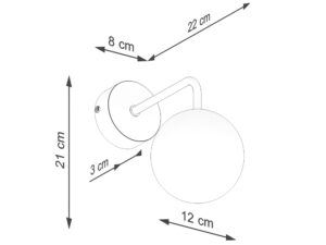 miniaturka Kinkiet ASTROL 1 biały nowoczesny