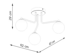 miniaturka Żyrandol ASTROL 3 biały elegancki