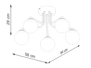 miniaturka Żyrandol ASTROL 5 biały klasyczny