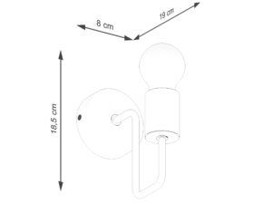 miniaturka Kinkiet TIMBRA czarny loftowy