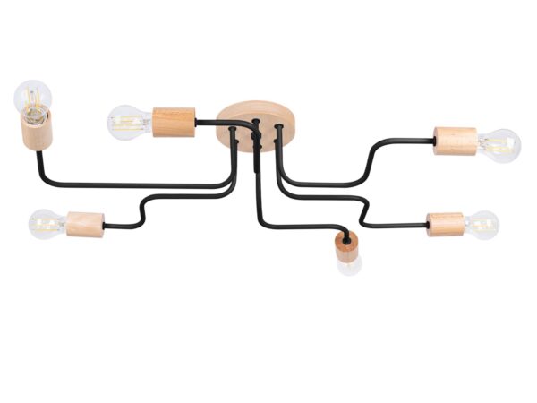 Żyrandol TIMBRA 6 czarny industrialny