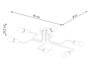 miniaturka Żyrandol TIMBRA 6 czarny industrialny