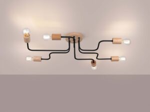 miniaturka Żyrandol TIMBRA 6 czarny industrialny