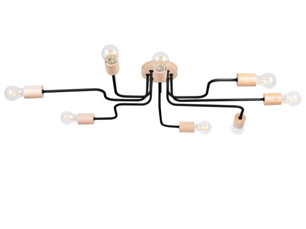 Żyrandol TIMBRA 8 czarny elegancki LED