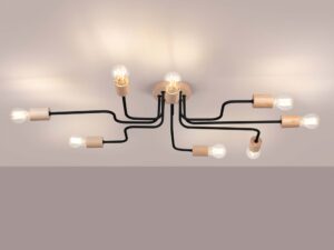 miniaturka Żyrandol TIMBRA 8 czarny elegancki LED