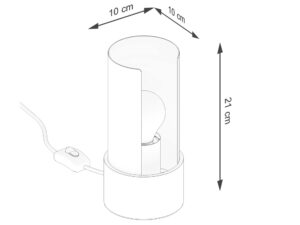 miniaturka Lampa biurkowa FLASHO biała LED minimalistyczna
