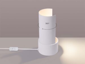 miniaturka Lampa biurkowa FLASHO biała LED minimalistyczna