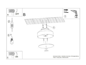 miniaturka Plafon OMIRA czarny loftowy