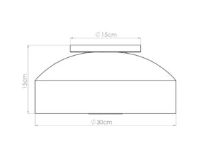 miniaturka Plafon OMIRA ochra czerwona designerski