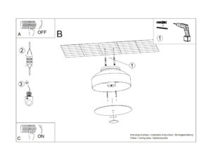 miniaturka Plafon OMIRA ochra czerwona designerski