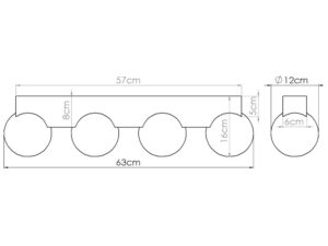 miniaturka Plafon BOLDO 4 drewniany sufitowy