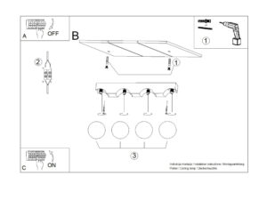 miniaturka Plafon BOLDO 4 drewniany sufitowy