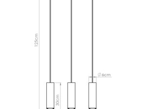 miniaturka Lampa wisząca LAMIR 3L biały designerska