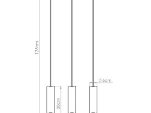 miniaturka Lampa wisząca LIRIO 3L biały designerska