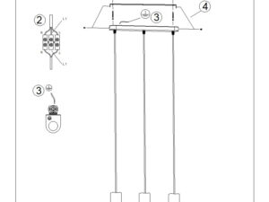miniaturka Lampa wisząca LIRIO 3L biały designerska